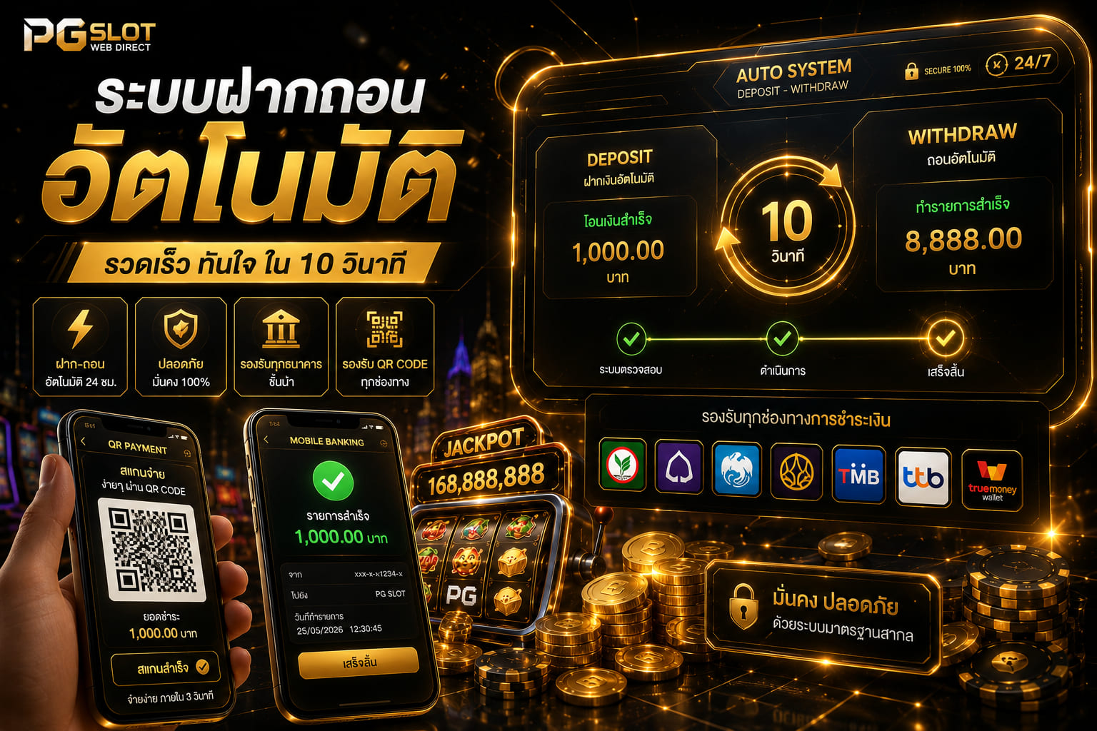 ระบบฝากถอนอัตโนมัติของคาสิโนออนไลน์