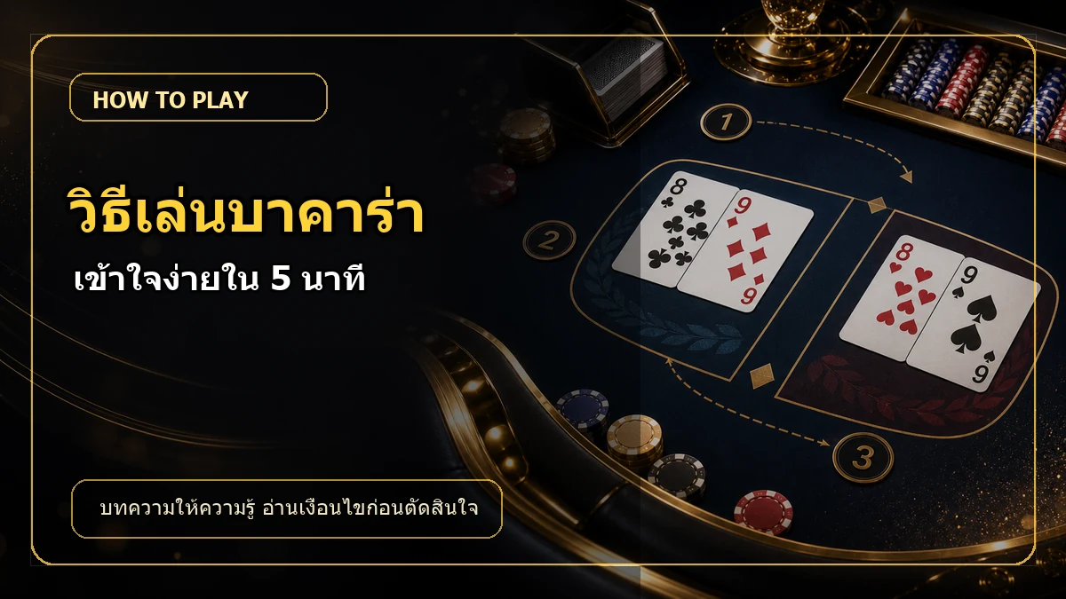 วิธีเล่นบาคาร่าออนไลน์ เข้าใจง่ายใน 5 นาที