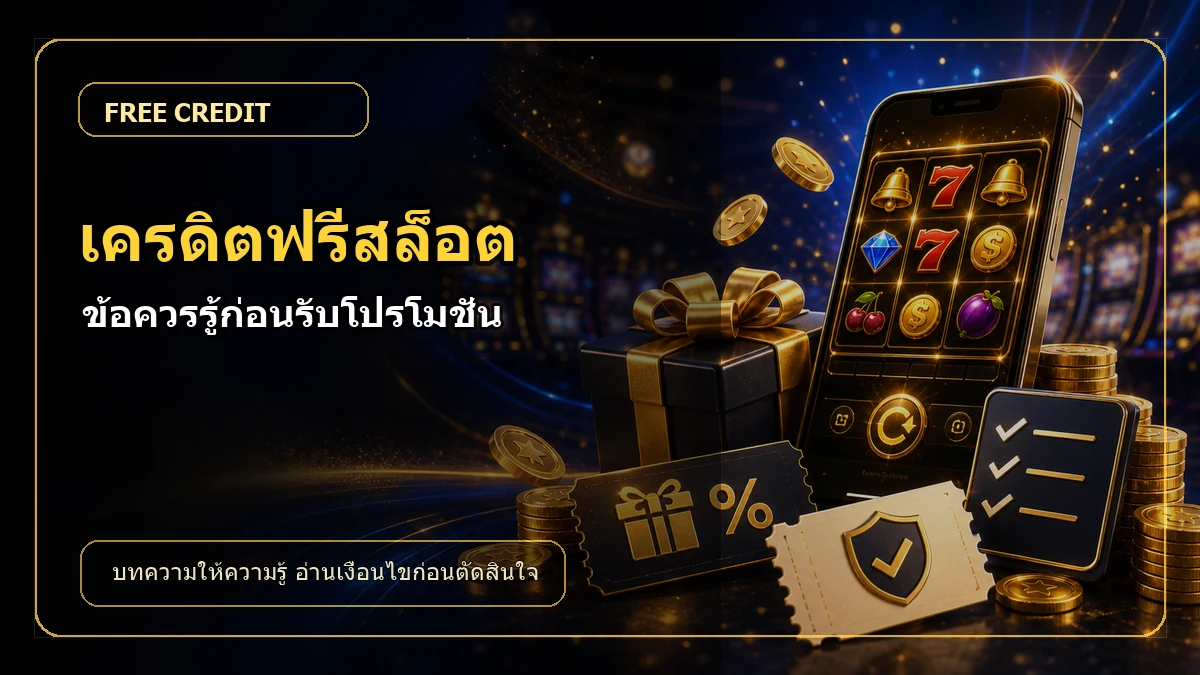 เครดิตฟรีสล็อต ข้อควรรู้ก่อนรับโปรโมชั่น