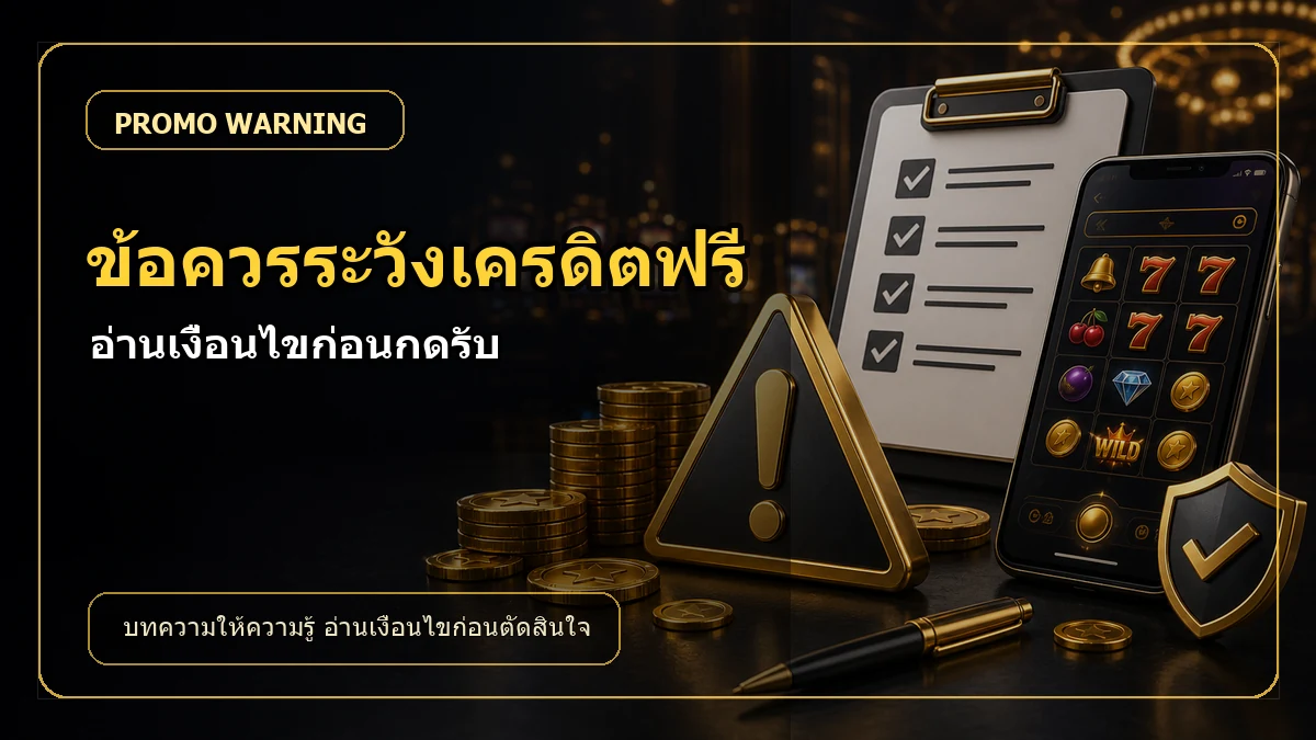 ข้อควรระวังก่อนรับเครดิตฟรีสล็อต อ่านเงื่อนไขก่อนกดรับ