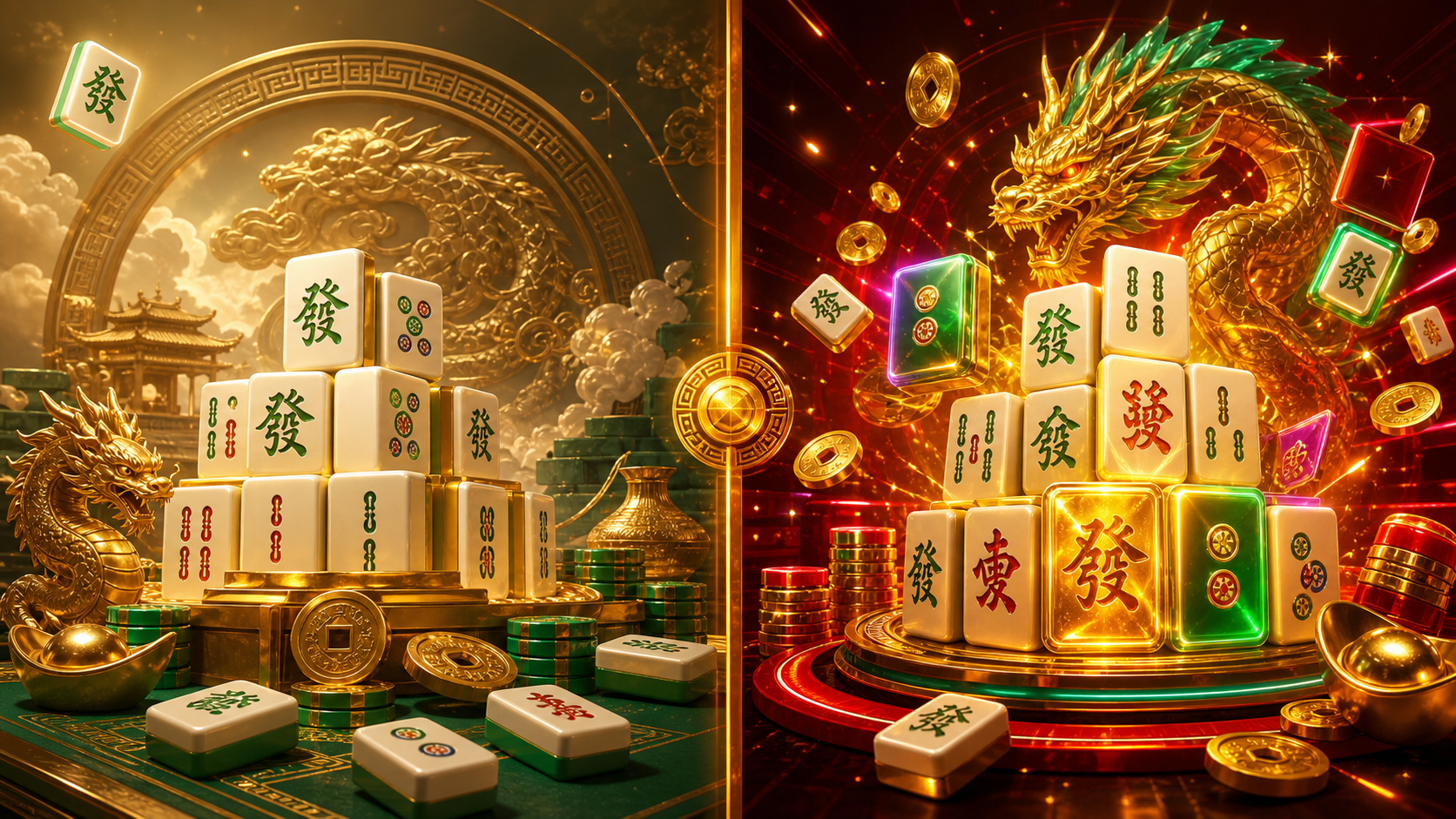 ภาพเปรียบเทียบ Mahjong Ways กับ Mahjong Ways 2