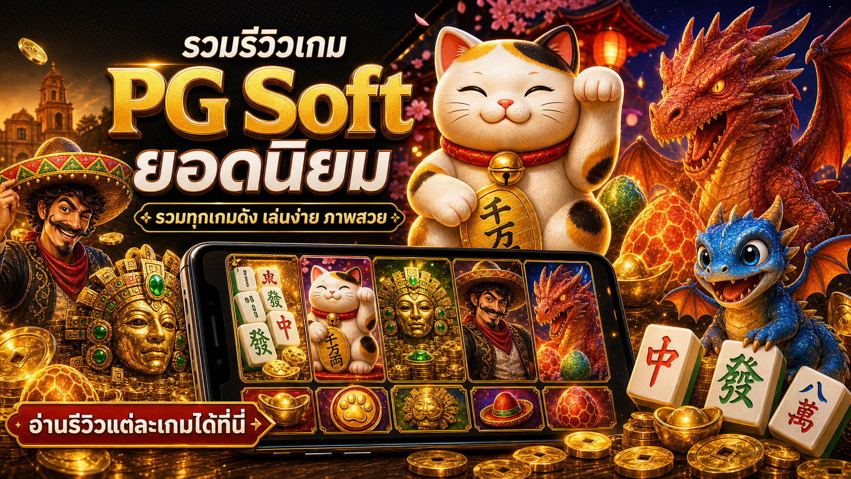 รวมรีวิวเกม PG Soft ยอดนิยม อ่านรีวิวแต่ละเกมได้ที่นี่