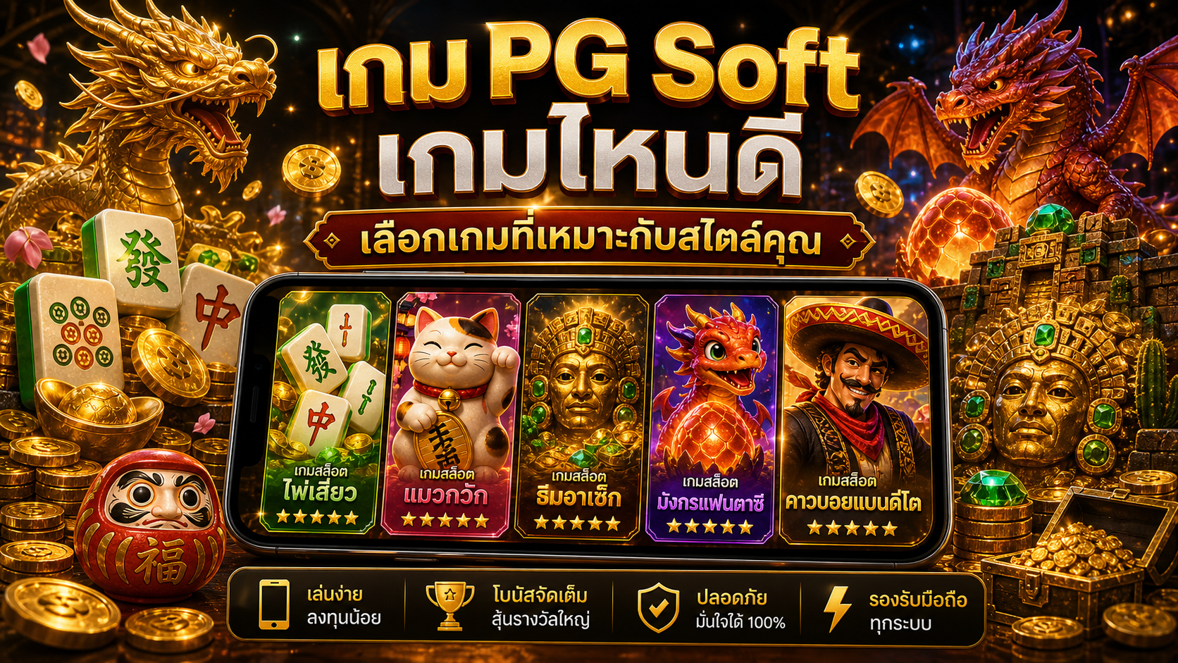 เกม PG Soft เกมไหนดี เลือกเกมที่เหมาะกับสไตล์คุณ