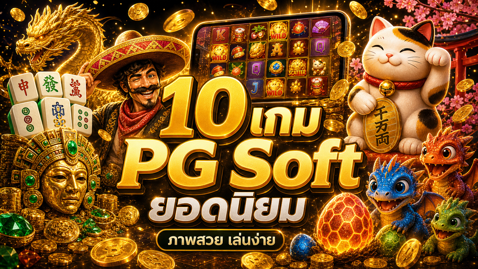 ภาพรวมเกม PG Soft ยอดนิยมหลายธีมสำหรับมือถือ