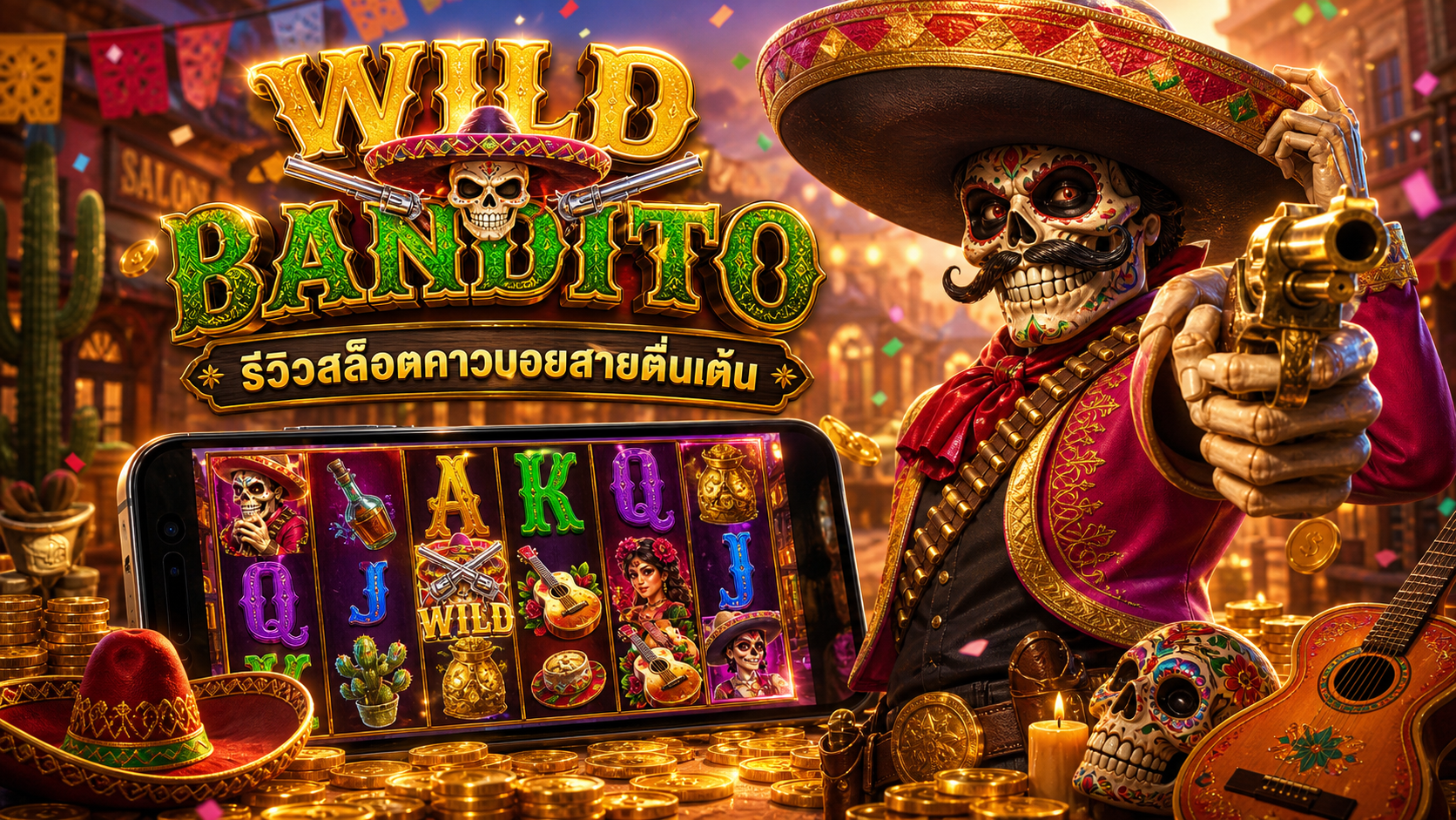 Wild Bandito รีวิวเกมสล็อตธีมเม็กซิกันจาก PG Soft