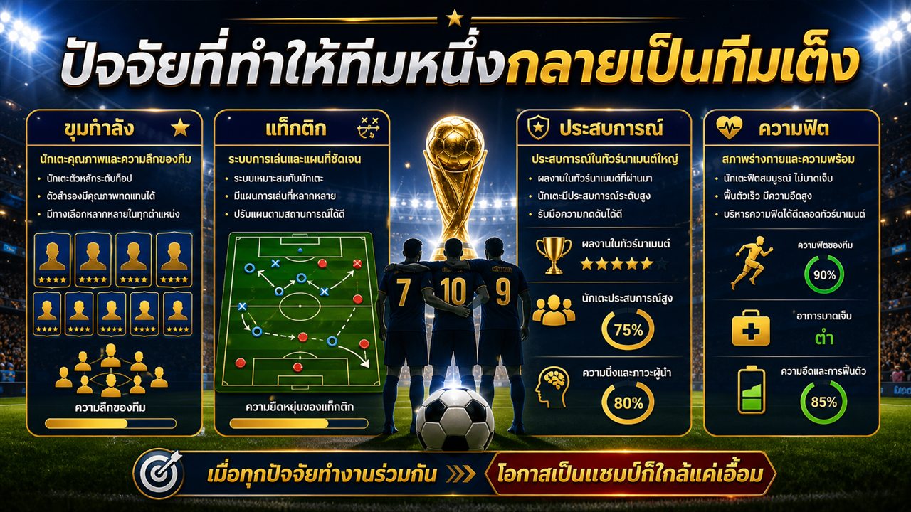 ปัจจัยที่ทำให้ทีมหนึ่งกลายเป็นทีมเต็งบอลโลก
