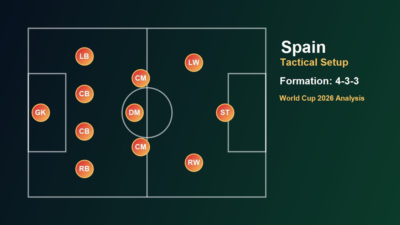 แผนการเล่นทีมชาติสเปนใน FIFA World Cup 2026