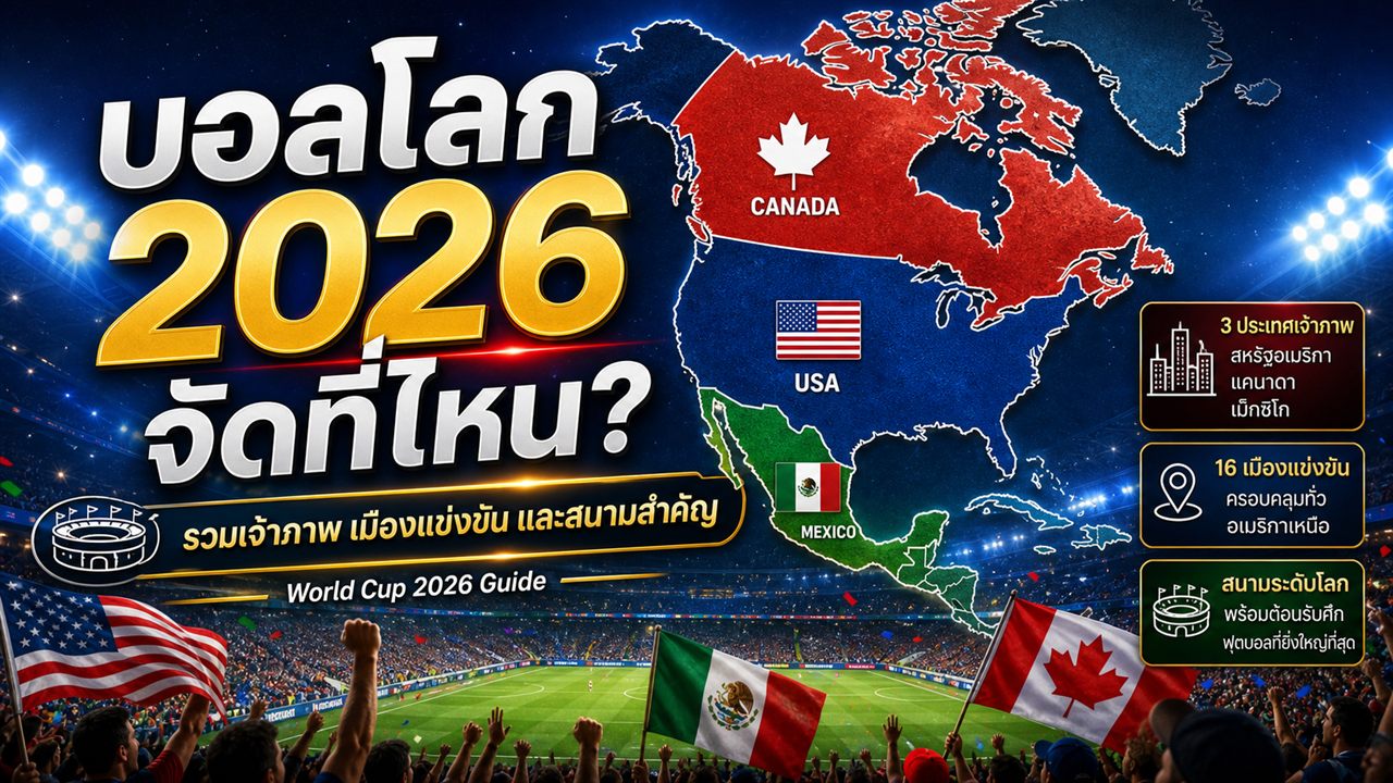 บอลโลก 2026 จัดที่ไหน รวมเจ้าภาพ เมืองแข่งขัน และสนามสำคัญ